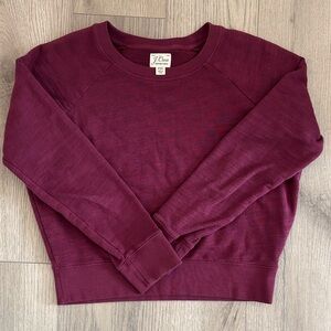 J. Crew Maroon cropped sweatshirt